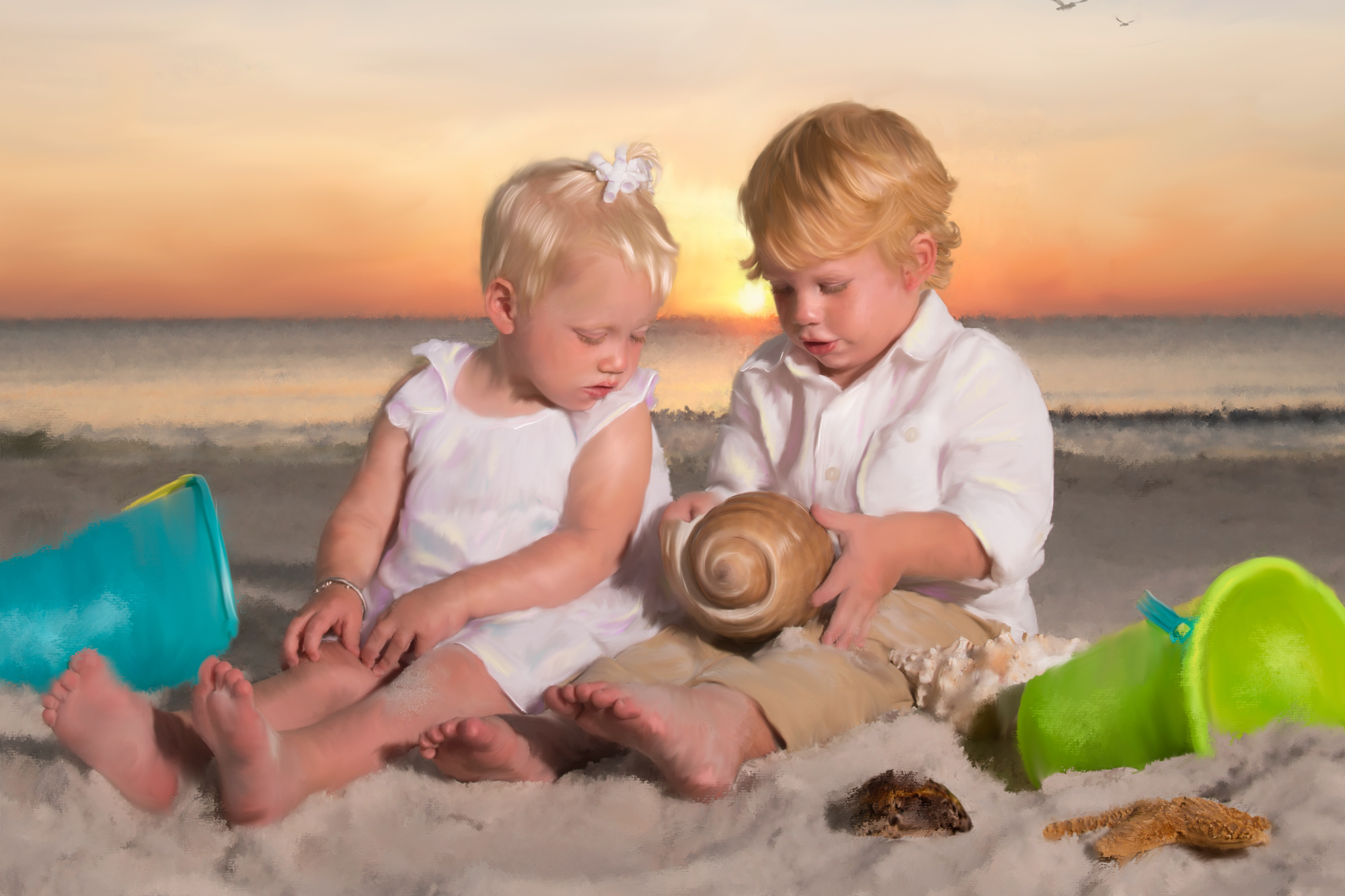 Beach Portraits by award winning studio|Hoffman Fine Arts|Naples|Fort Myers